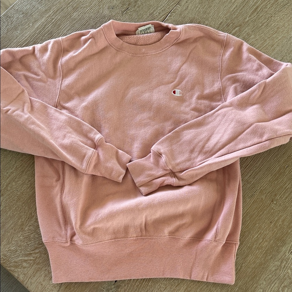 Champion women’s Soft Pink Crewneck Sweater